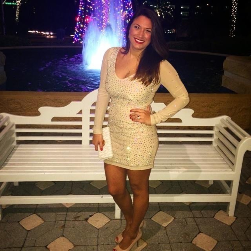 Tan long sleeve mini dress/ Size: M